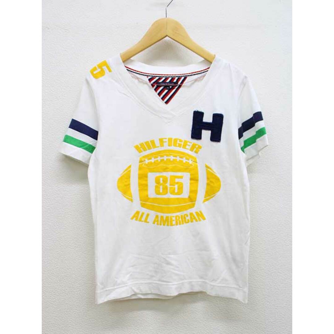 TOMMY HILFIGER(トミーヒルフィガー)の【夏物新入荷】■TOMMY HILFIGER/トミーヒルフィガー■Vネックカットソー/半袖 マルチカラー レディース M【中古】夏 814042 レディースのトップス(Tシャツ(半袖/袖なし))の商品写真