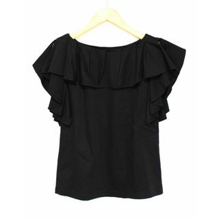 ANAYI - 【夏物 新入荷】●ANAYI/アナイ●フリルカットソー/ラウンドネック/半袖 ブラック/黒 レディース 38【中古】夏 814042