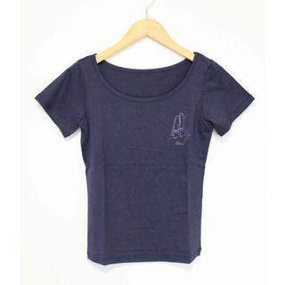 チャコット(CHACOTT)の【夏物 新入荷】新品 未使用品●chacott/チャコット●プリントカットソー/Tシャツ/クルーネック/半袖/バレエウェア ネイビー/紺 レディース S 夏 814042(Tシャツ(半袖/袖なし))