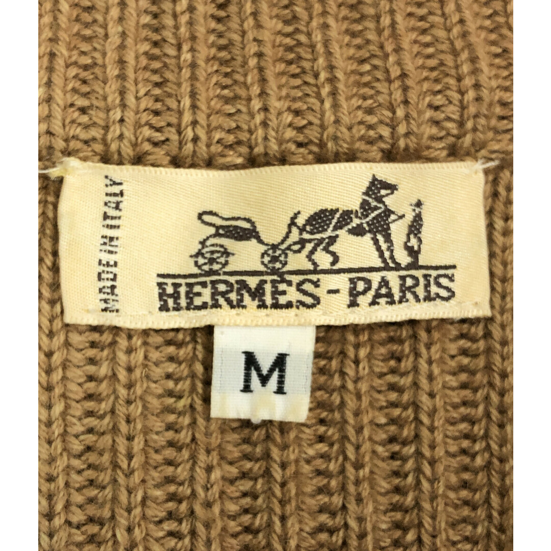 Hermes(エルメス)のエルメス HERMES レザー切替ハーフジップニット    メンズ M メンズのトップス(ニット/セーター)の商品写真