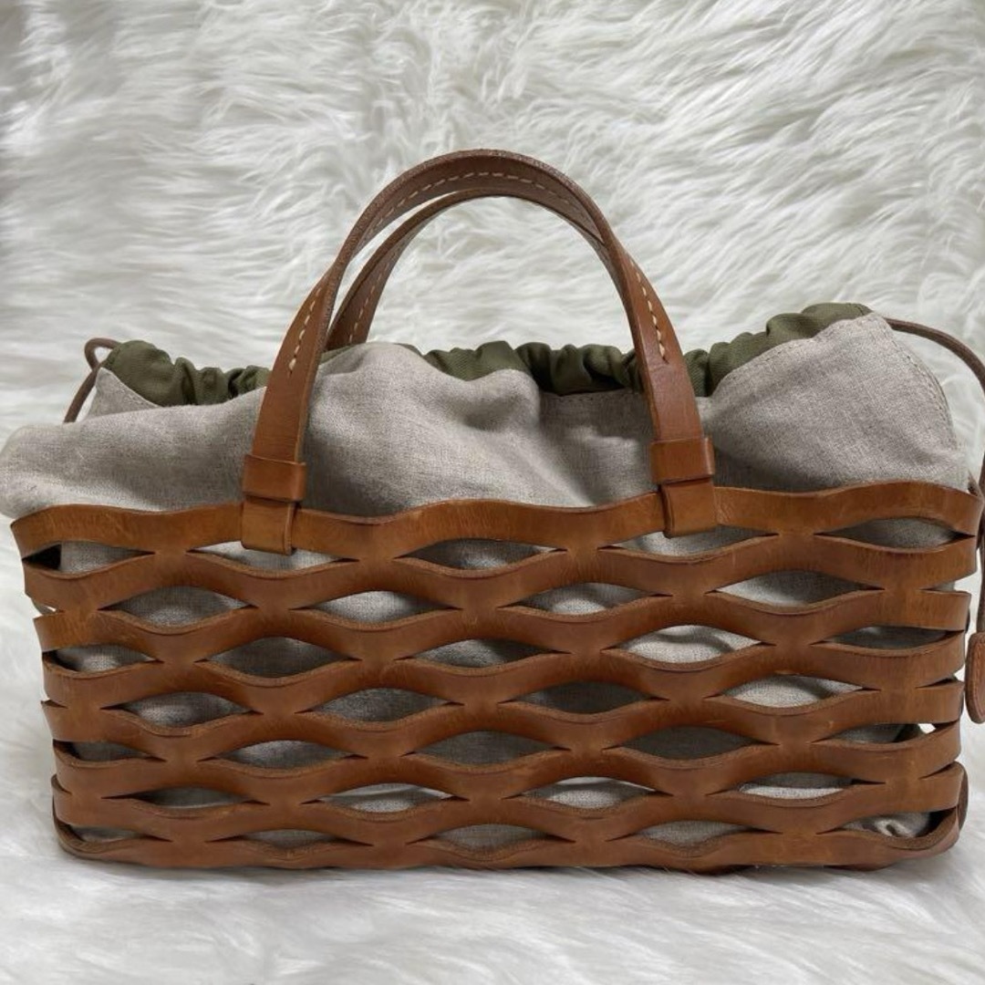 ⭐️美品⭐️TEHA’AMANA レザーメッシュトートカゴバック レディースのバッグ(トートバッグ)の商品写真
