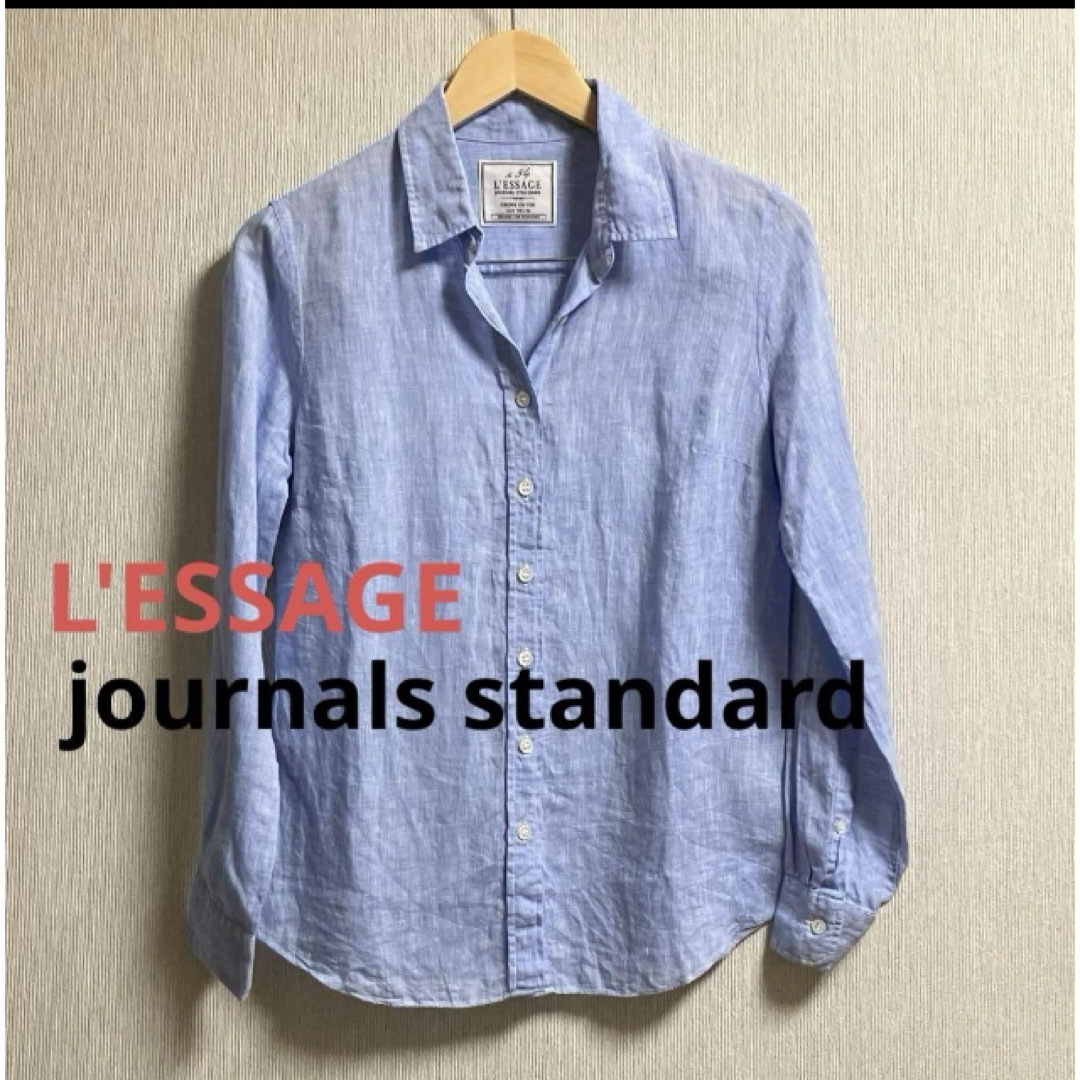 JOURNAL STANDARD(ジャーナルスタンダード)のジャーナルスタンダード　シャツ　ブラウス　ボタンシャツ　長袖　麻　春　夏　美品 レディースのトップス(シャツ/ブラウス(長袖/七分))の商品写真