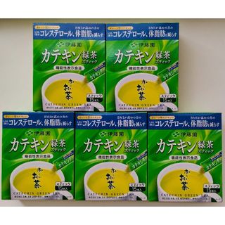 イトウエン(伊藤園)のお～いお茶 カテキン緑茶 スティック 15本入×５箱(健康茶)