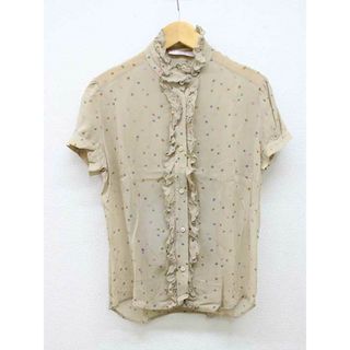 【夏物新入荷】■RED VALENTINO/レッドバレンチノ■ドットフリルシアーブラウス/半袖 マルチカラー レディース 40【中古】夏 814042