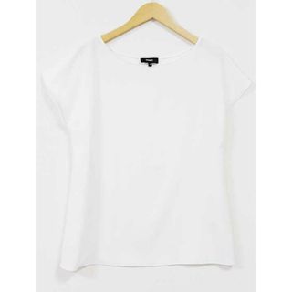 セオリー(theory)の【夏物 新入荷】☆theory /セオリー☆2022年製/SOFT CREPE/リフトクレープカットソー/カットソー/Tシャツ/半袖/シンプル/無地 ホワイト/白 レディース S【中古】夏 814042(シャツ/ブラウス(半袖/袖なし))