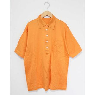 Dior - 【夏物 新入荷】●Christian Dior/クリスチャンディオール●ロゴ刺しゅうポロカットソー/ポロシャツ/半袖 オレンジ色 メンズ L【中古】夏 814042