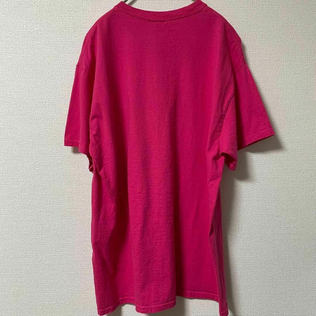 90s 古着 GILDAN Tシャツ 半袖 L 地名ロゴ ネオン ゆるだぼ メンズのトップス(Tシャツ/カットソー(半袖/袖なし))の商品写真