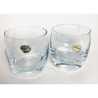 ボヘミア クリスタル(BOHEMIA Cristal)の未使用   モーゼル Mozer(ボヘミア）クリスタルロックグラス２個セット(グラス/カップ)