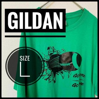 90s 古着 GILDAN Tシャツ 半袖 XL アメフト ゆるだぼ(Tシャツ/カットソー(半袖/袖なし))