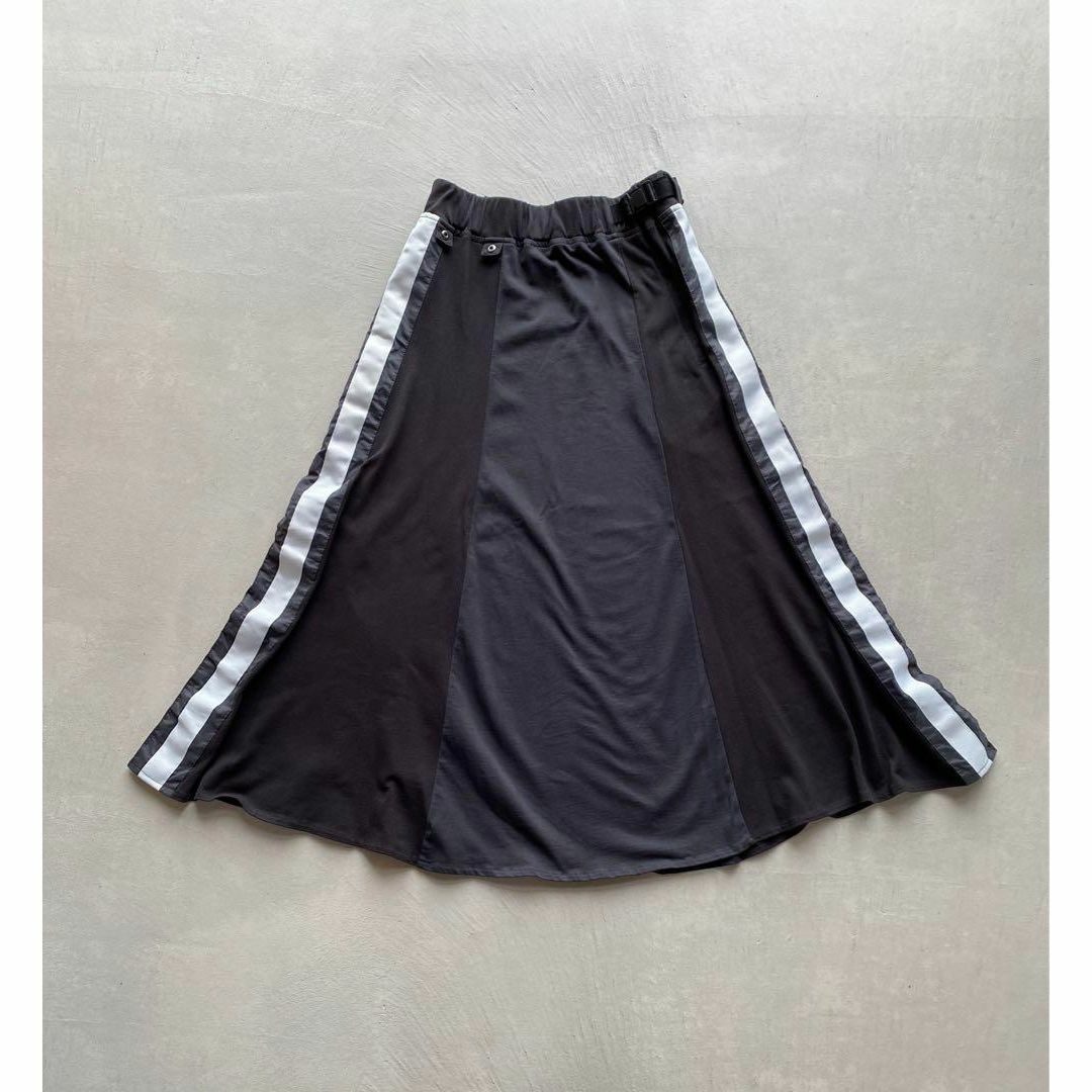 LASUD(ラシュッド)の訳あり《LASUD》ラシュッド 切り替え配色スカート ブラック (f874) レディースのスカート(ロングスカート)の商品写真