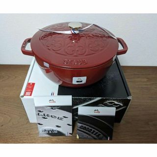 ストウブ(STAUB)のストウブ　staub　ワナベ　WA-NABE 　ボルドー　24CM　生涯保証(鍋/フライパン)