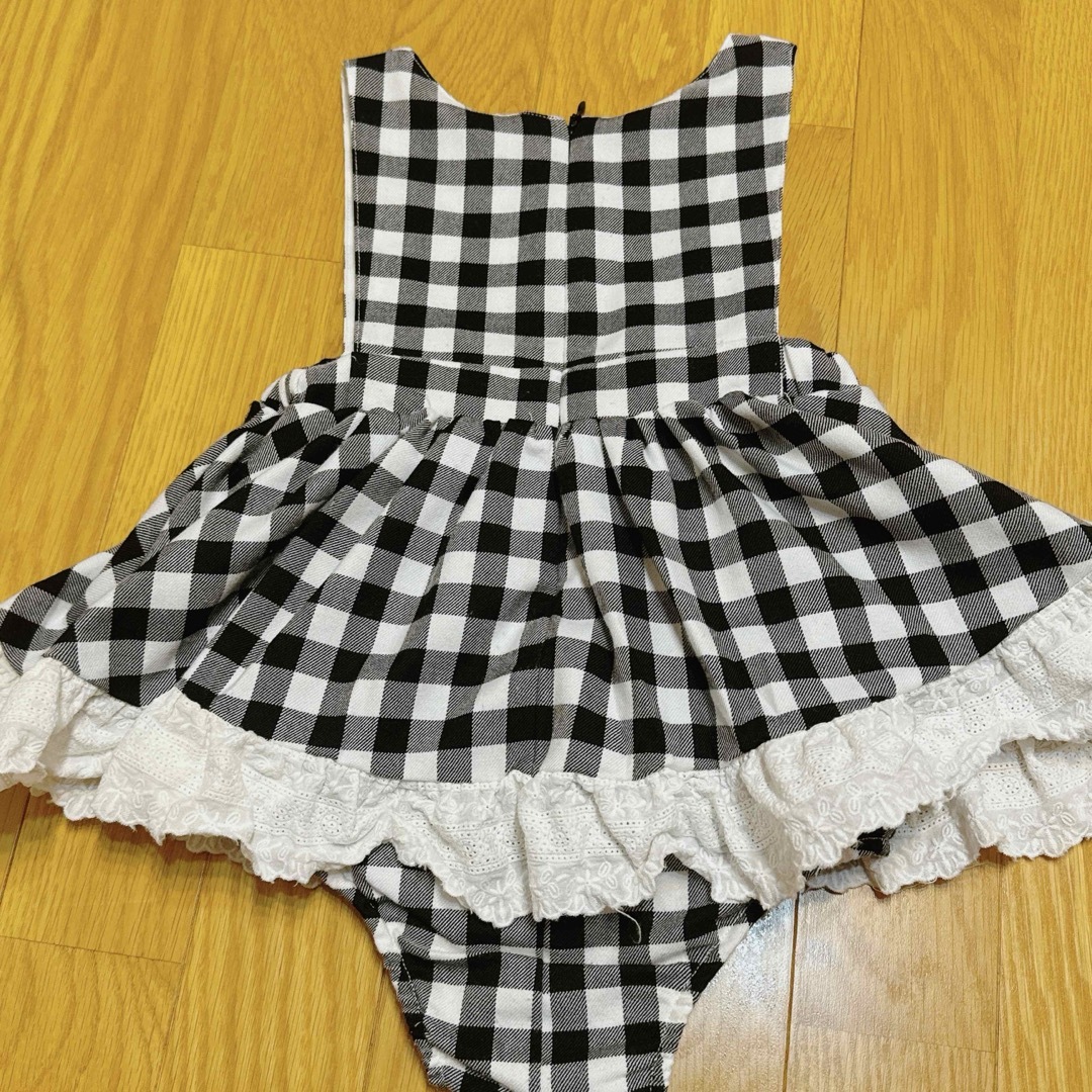 sweet honey チェックエプロンワンピース　スイハニ　18M キッズ/ベビー/マタニティのキッズ服女の子用(90cm~)(スカート)の商品写真