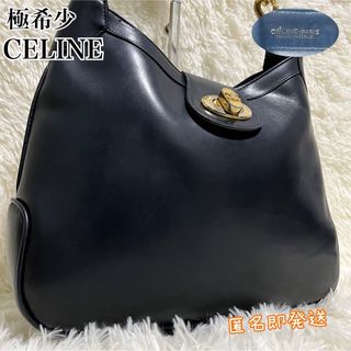 セリーヌ(celine)の✨極希少✨　CELINE ワンハンドショルダーバッグ　トリオンフ　金金具　紺色(ショルダーバッグ)