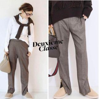 ドゥーズィエムクラス(DEUXIEME CLASSE)のDeuxiemeClasse スリットテーパードパンツ 34(カジュアルパンツ)