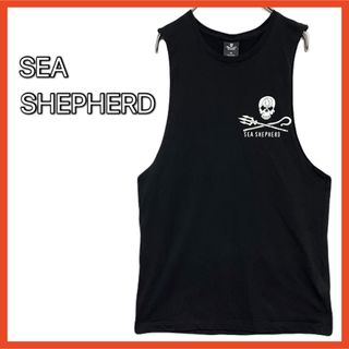 【希少!!】SEA SHEPHERD シーシェパード タンクトップ 黒 袖なし(タンクトップ)