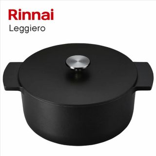 リンナイ(Rinnai)の新品◇リンナイ 無水調理鍋 レジェロ 22cm ブラック／RBO-MN22(鍋/フライパン)