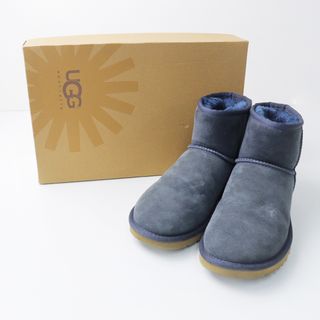 アグ(UGG)のウィメンズ アグオーストラリア UGG Classic Mini クラシックミニ ムートンブーツ 6(23cm)/ネイビー プレーン【2400013824675】(ブーツ)