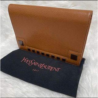 ⭐️美品⭐️袋付きSaint Laurent オールレザー金具 クラッチバッグ(セカンドバッグ/クラッチバッグ)