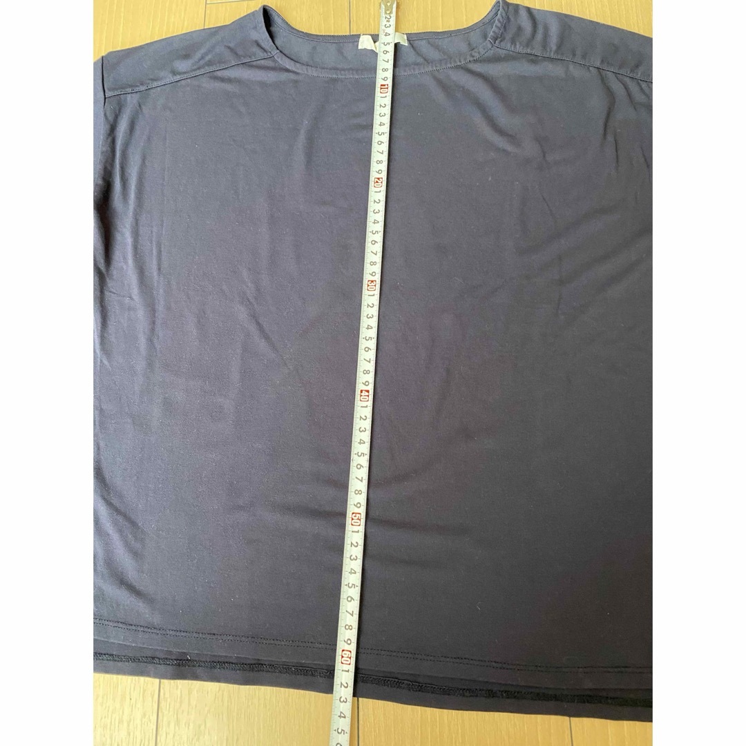 ネイビーフレンチ袖 レディースのトップス(Tシャツ(半袖/袖なし))の商品写真