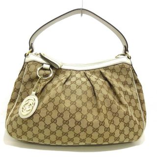 グッチ(Gucci)のGUCCI(グッチ) ハンドバッグ レディース GG柄 スーキー 232955 ベージュ×ダークブラウン×グレーベージュ ジャガード×レザー(ハンドバッグ)