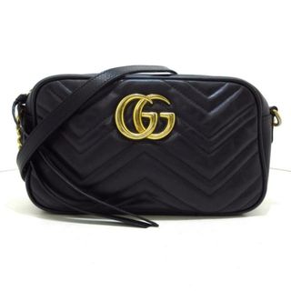 グッチ(Gucci)のGUCCI(グッチ) ショルダーバッグ GGマーモント キルティング スモール ショルダーバッグ 447632 黒 チェーンショルダー レザー(ショルダーバッグ)