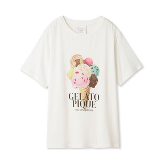 ジェラートピケ(gelato pique)のジェラートピケ♡15th♡ワンポイントTシャツ オフホワイト♡(Tシャツ(半袖/袖なし))