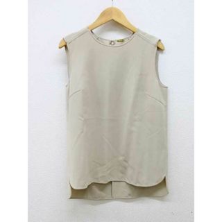 【夏物新入荷】■Deuxieme Classe/ドゥーズィエムクラス■トリアセジョーゼットノースリーブブラウス/ノースリーブ ベージュ レディース【中古】夏 814042