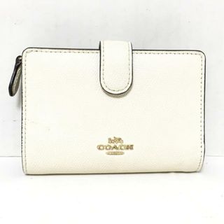 コーチ(COACH)のCOACH(コーチ) 2つ折り財布 ラグジュアリークロスグレーンレザーミディアムコーナージップウォレット F11484 アイボリー レザー(財布)