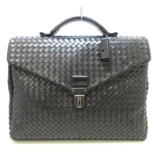 ボッテガヴェネタ(Bottega Veneta)のBOTTEGA VENETA(ボッテガヴェネタ) ビジネスバッグ メンズ イントレチャート 113095 黒 本体ロックあり レザー(ビジネスバッグ)