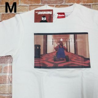 【新品】シャイニング 映画 レトロ Tシャツ M ホワイト 男の子 クルマ(Tシャツ/カットソー(半袖/袖なし))