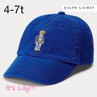 ラルフローレン(Ralph Lauren)の4-7歳　ラルフローレン  青　ベア刺繍　キャップ(帽子)