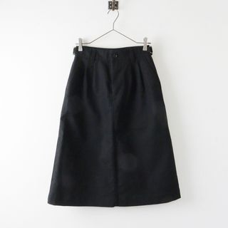 美品 2022SS エムエイチエル マーガレットハウエル MHL JAPANESE DENSE COTTON SKIRT コットンスカート1/黒【2400013827829】(ロングスカート)