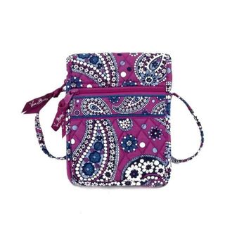 Vera Bradley(ベラブラッドリー) ショルダーバッグ - ボルドー×ネイビー×マルチ キルティング/ペイズリー柄 コットン