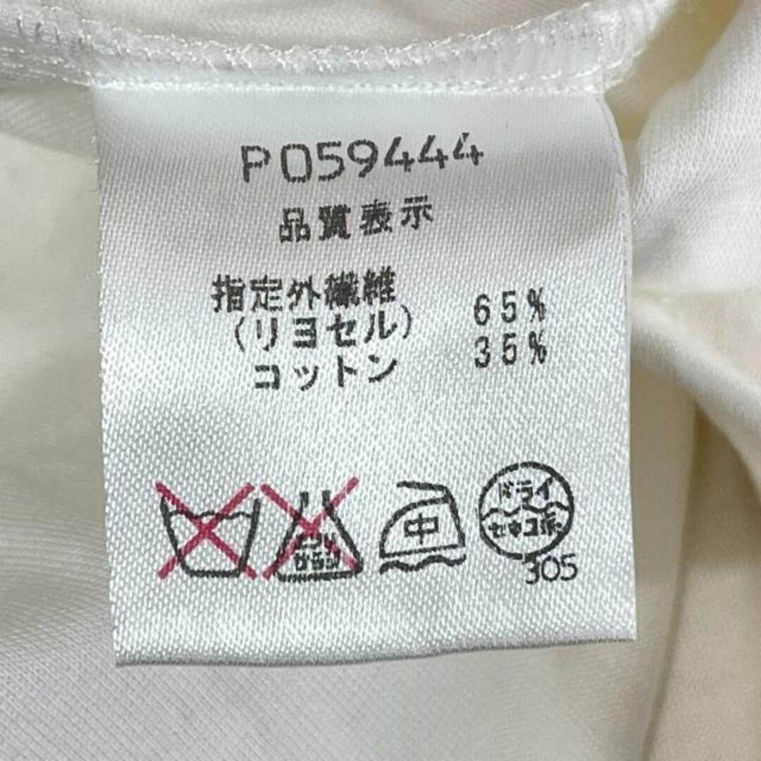 PICONE(ピッコーネ) 半袖Tシャツ サイズ38 S レディース美品  - アイボリー×イエロー×マルチ クルーネック/ビーズ レディースのトップス(Tシャツ(半袖/袖なし))の商品写真