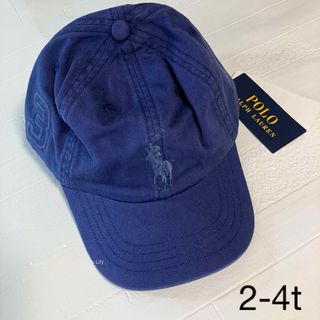 ラルフローレン(Ralph Lauren)の2-4t ラルフローレン  くすみ紺　チノキャップ(帽子)