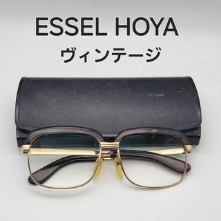 ESSEL HOYA ヴィンテージ ゴールドフレーム メガネ サングラス 度入り(サングラス/メガネ)