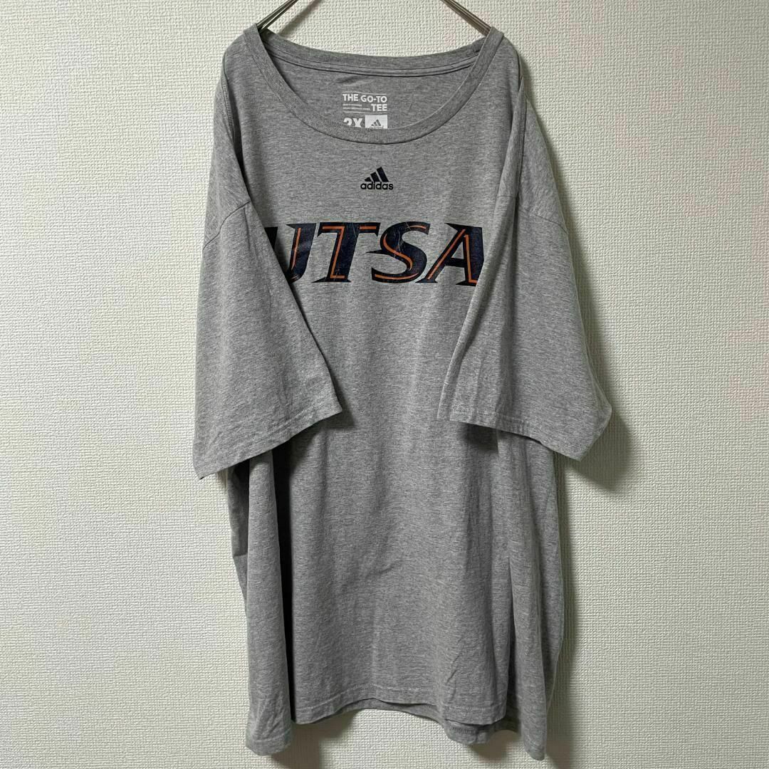 adidas(アディダス)の90s 古着 adidas 半袖Tシャツ 2XL UTSA ゆるだぼ メンズのトップス(Tシャツ/カットソー(半袖/袖なし))の商品写真