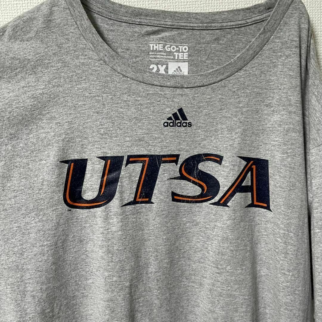 adidas(アディダス)の90s 古着 adidas 半袖Tシャツ 2XL UTSA ゆるだぼ メンズのトップス(Tシャツ/カットソー(半袖/袖なし))の商品写真