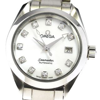 オメガ(OMEGA)のオメガ OMEGA 2563.75 シーマスター アクアテラ 11Pダイヤ 自動巻き レディース 良品 保証書付き_810790(腕時計)