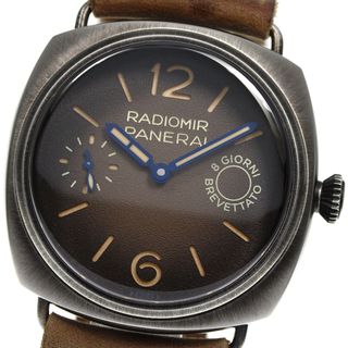 パネライ(PANERAI)のパネライ PANERAI PAM01347 ラジオミール オット ジョルニ 手巻き メンズ 箱・保証書付き_813538(腕時計(アナログ))