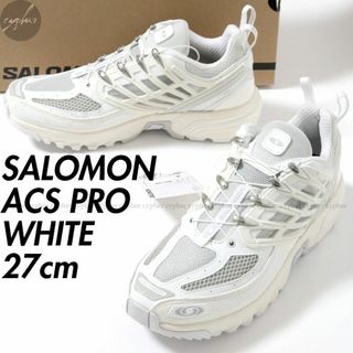 サロモン(SALOMON)の27cm 新品 SALOMON ACS PRO サロモン スニーカー ホワイト(スニーカー)