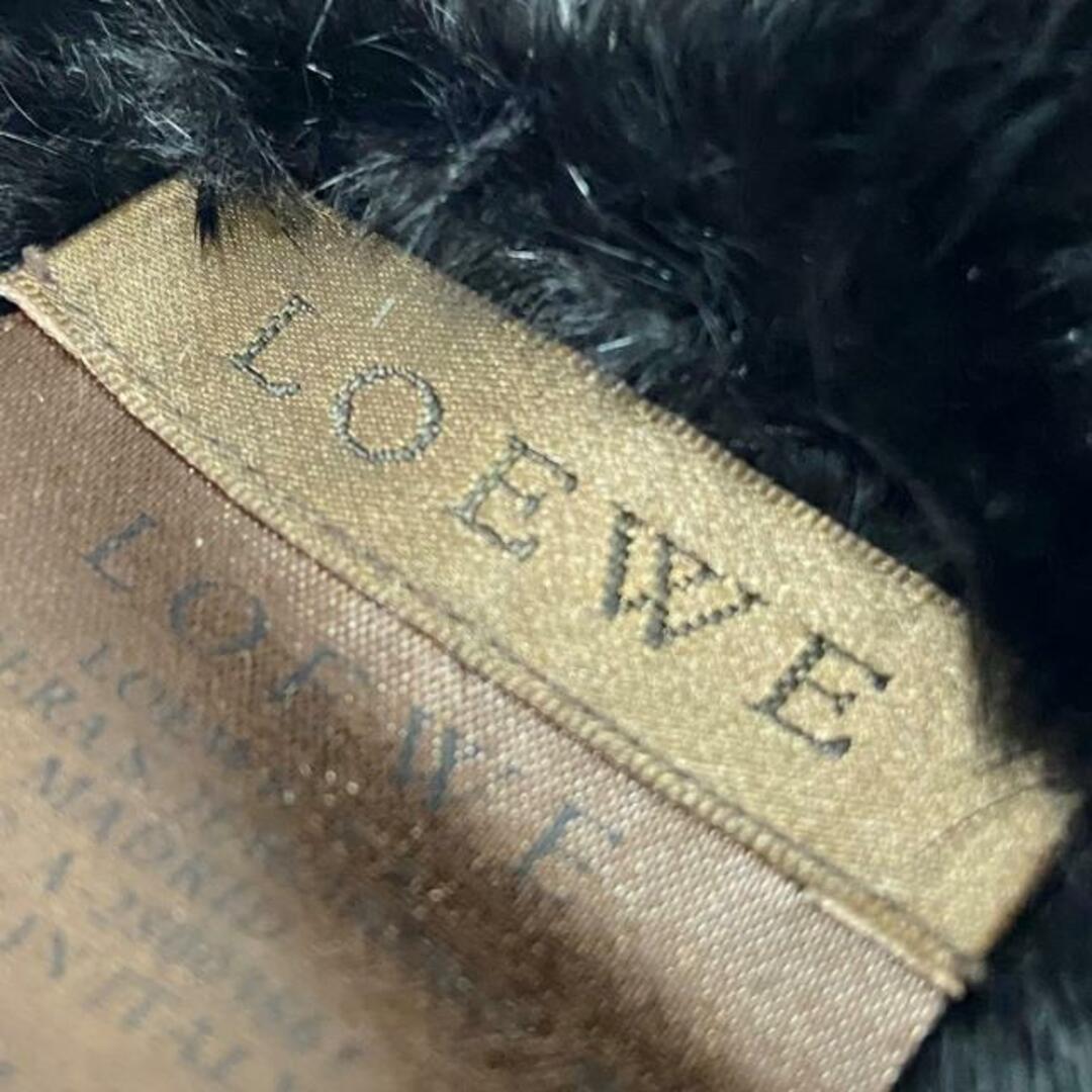 LOEWE(ロエベ)のLOEWE(ロエベ) マフラー美品  - 黒 ティペット ミンク レディースのファッション小物(マフラー/ショール)の商品写真