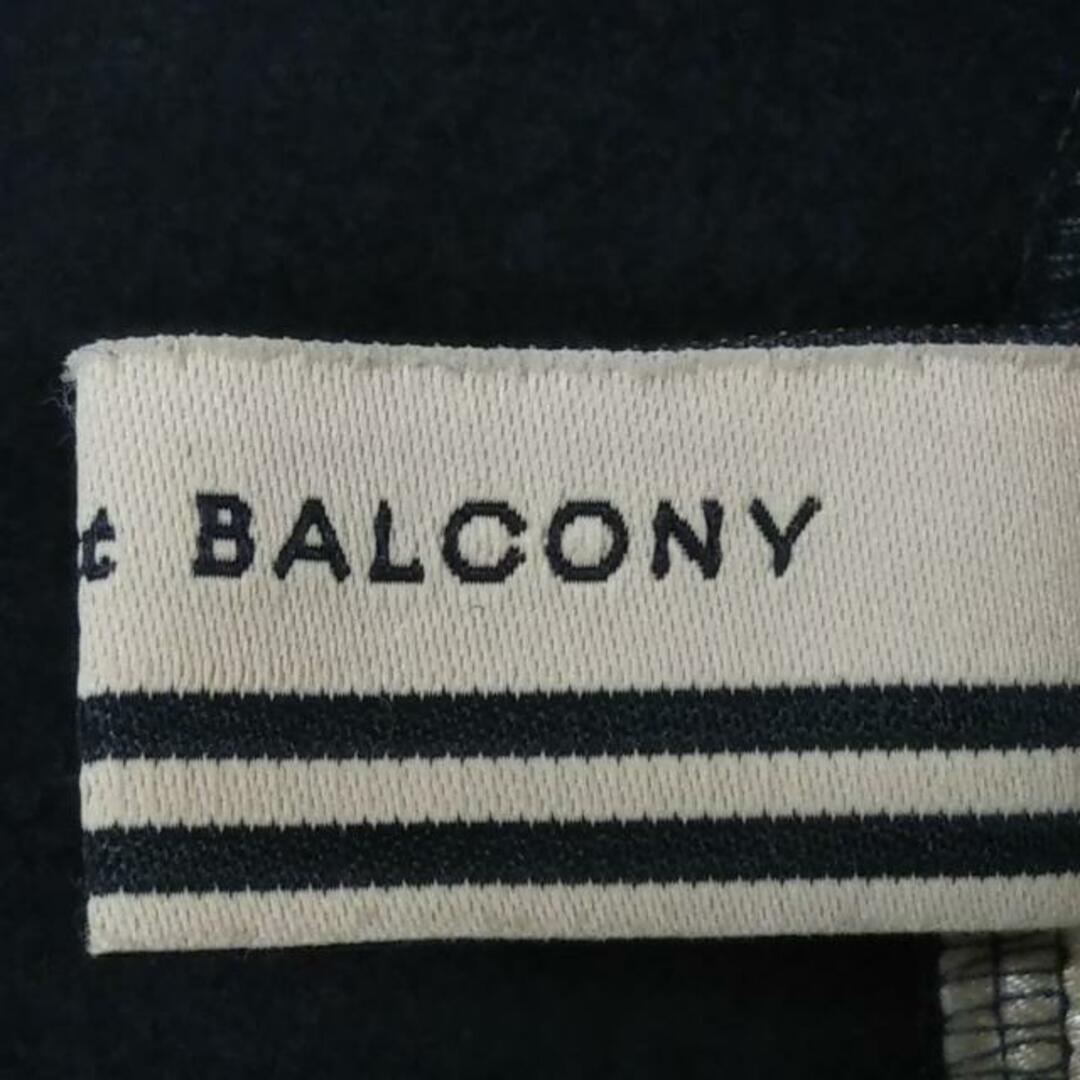 BORDERS at BALCONY(ボーダーズアットバルコニー)のBORDERS at BALCONY(ボーダーズアットバルコニー) 長袖カットソー サイズ38 M レディース美品  - ダークネイビー クルーネック/ラッフル レディースのトップス(カットソー(長袖/七分))の商品写真