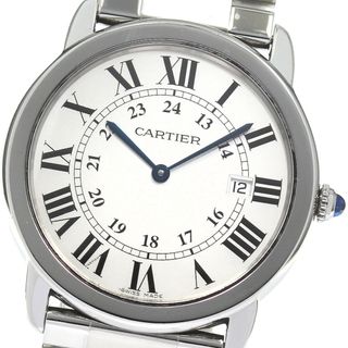 カルティエ(Cartier)のカルティエ CARTIER W6701005 ロンドソロLM デイト クォーツ メンズ 良品 _765449(腕時計(アナログ))