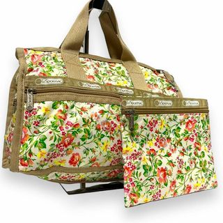 レスポートサック(LeSportsac)のレスポートサック トートバッグ 花柄 ポーチ付き 鍵付き アイボリー 520(トートバッグ)