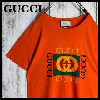 Gucci - 【人気モデル】グッチ☆ビッグロゴ入りTシャツ ヴィンテージロゴ ビンテージ