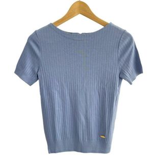 ブルーレーベルクレストブリッジ(BLUE LABEL CRESTBRIDGE)のBLUE LABEL CRESTBRIDGE(ブルーレーベルクレストブリッジ) 半袖セーター サイズ38 M レディース美品  - ライトブルー(ニット/セーター)