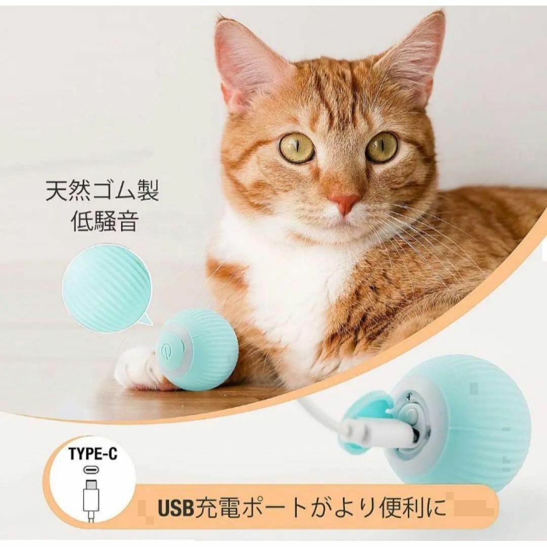 猫 おもちゃ ボールグリーン 電動 自動 ペット 犬 肥満防止 運動 コロコロ その他のペット用品(猫)の商品写真