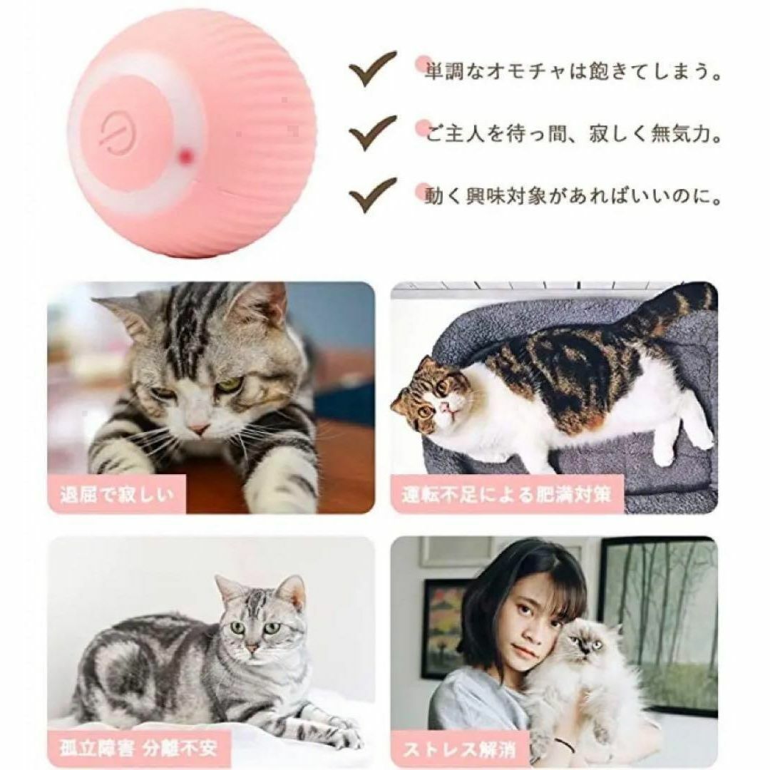 猫 おもちゃ ボールグリーン 電動 自動 ペット 犬 肥満防止 運動 コロコロ その他のペット用品(猫)の商品写真