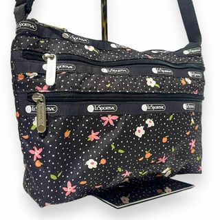 レスポートサック(LeSportsac)のレスポートサック ショルダーバッグ メッセンジャーバッグ 花柄 ブラック 518(ショルダーバッグ)